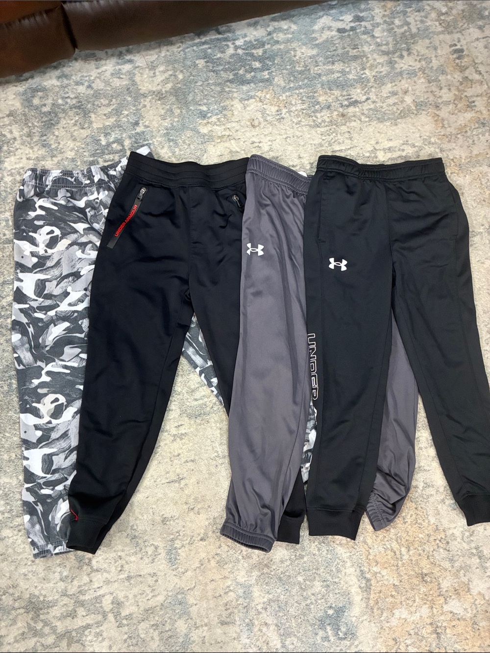 Under Armour Boys' Black and Gray Athletic Joggers - 4-Pack- Size 6